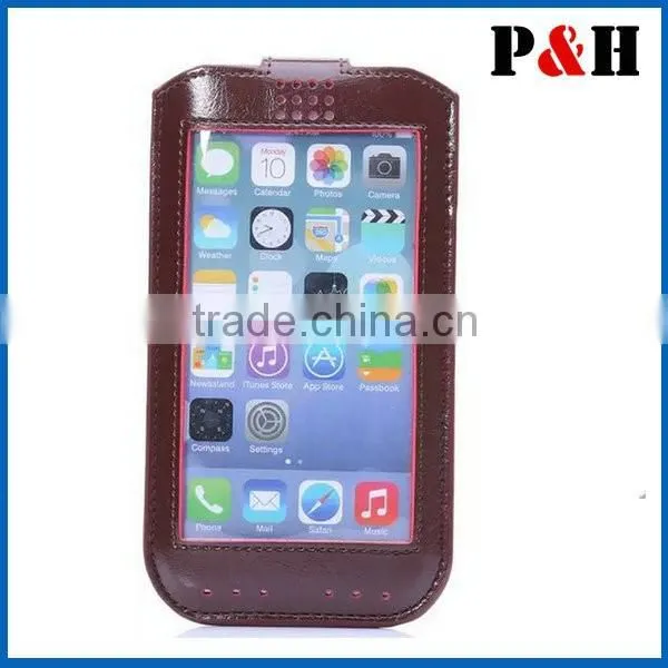 New pull tab leather case for iphone 6, for iphone 6 leather case