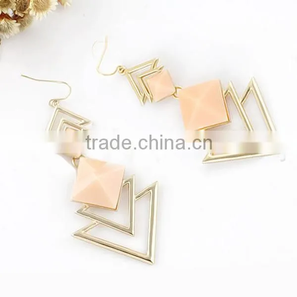 popular fashion jewelry in europe teenage dubai triangle earring