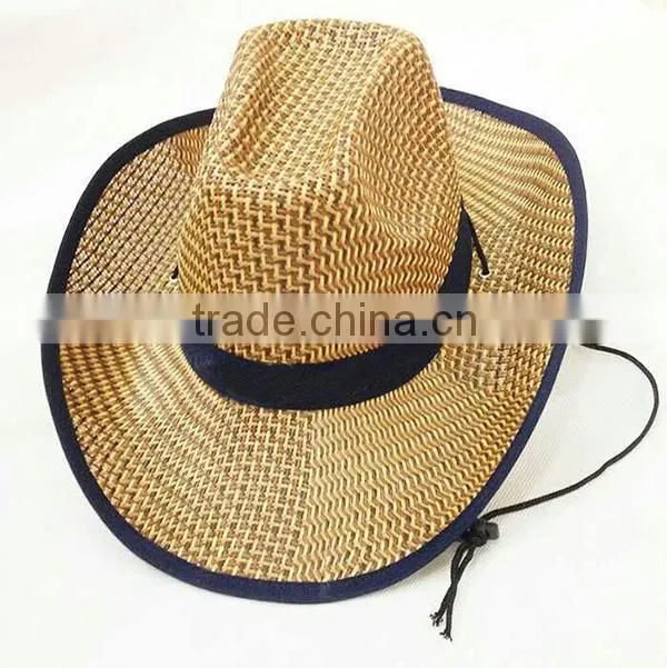In Stock Cheap Plain Cowboy Straw Hat