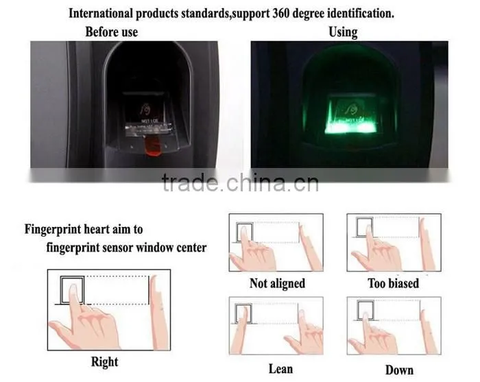 3.5inch TFTscreen optional GPRS WIFI network biometric fingerorint time attendance and access controller