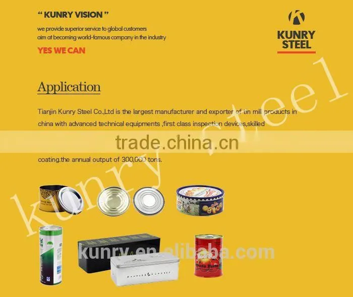 manufacturer of ETP Best price tinplate 0.23mm dimention for food cans
