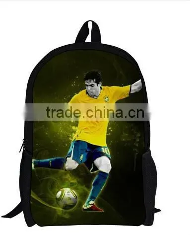 Popular Durable Backpack for fans with football star pattern