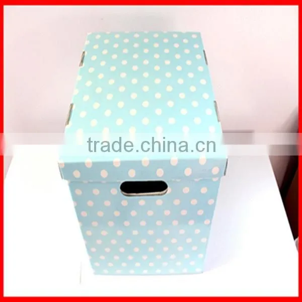 Bright Blue Dot Large Capacity Custom Clothes Storage Packaging Box