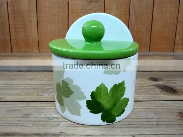 Kitchen Ceramic Salt Jar Can Be Hung on Wall for Home/ Restaurant