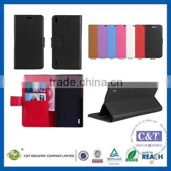 C&T Fashion new product customized flip case for huawei p7