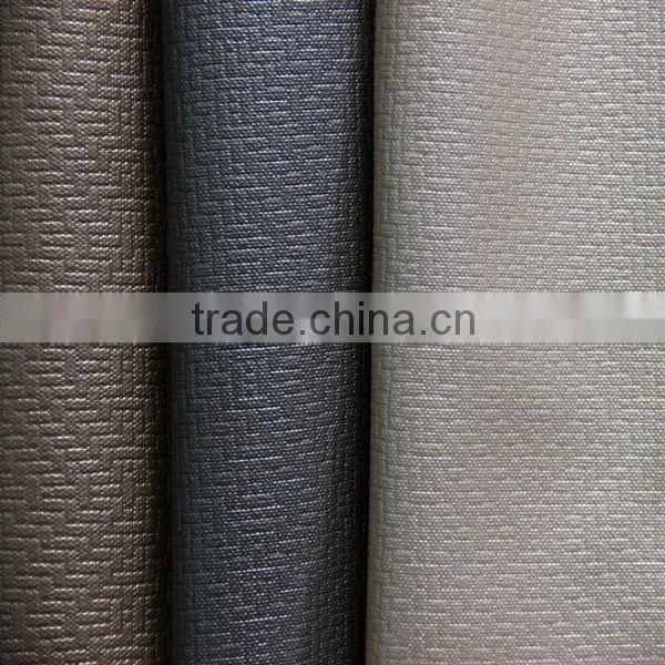 Hot sell PVC leather fabric for home wallpaper usage with metallic color