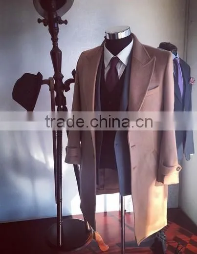 2016 New Fashion Custom Made Wool Long Overcoats for Men