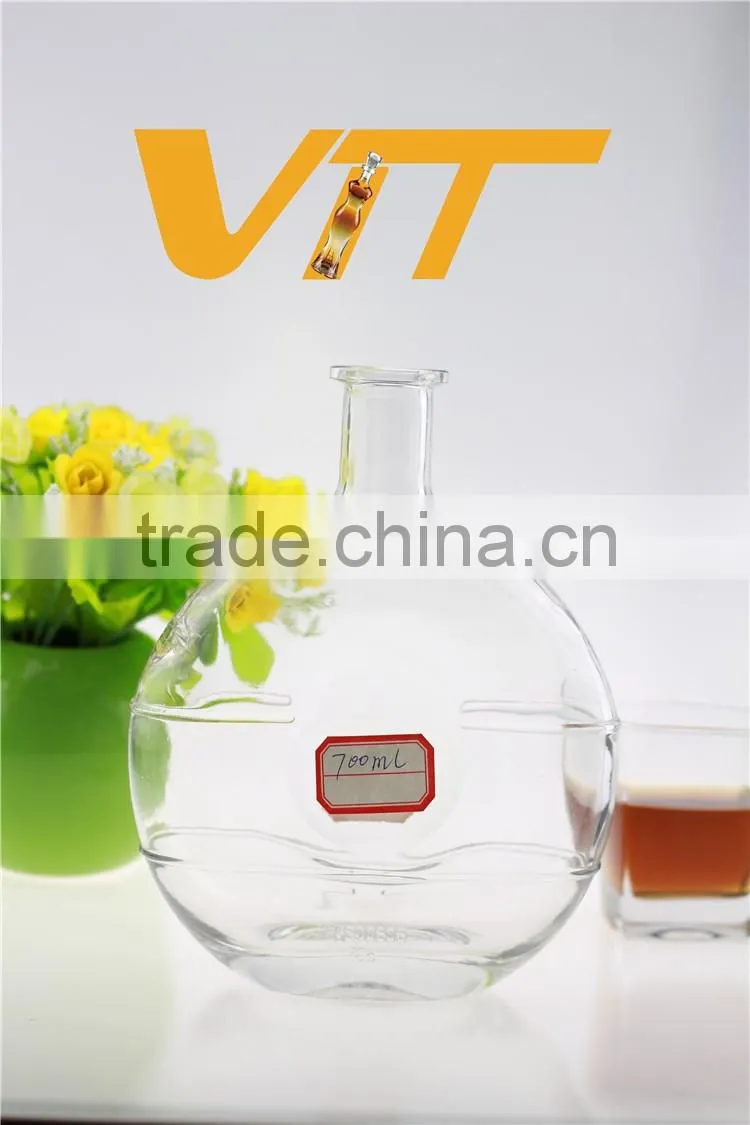 High quality champagne glass bottle sell better glass bottle wide body glass bottle