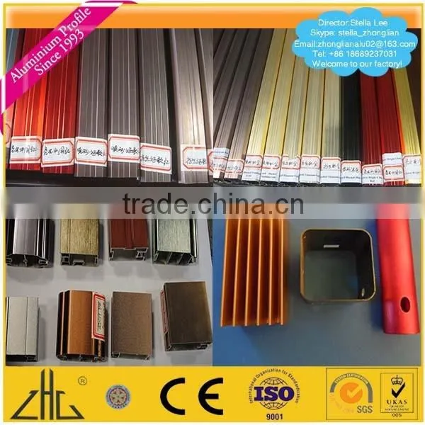 Wow!! Anodized finish aluminium industrial extrusion profile aluminium price per kg, wood color aluminium profile for wardrobe