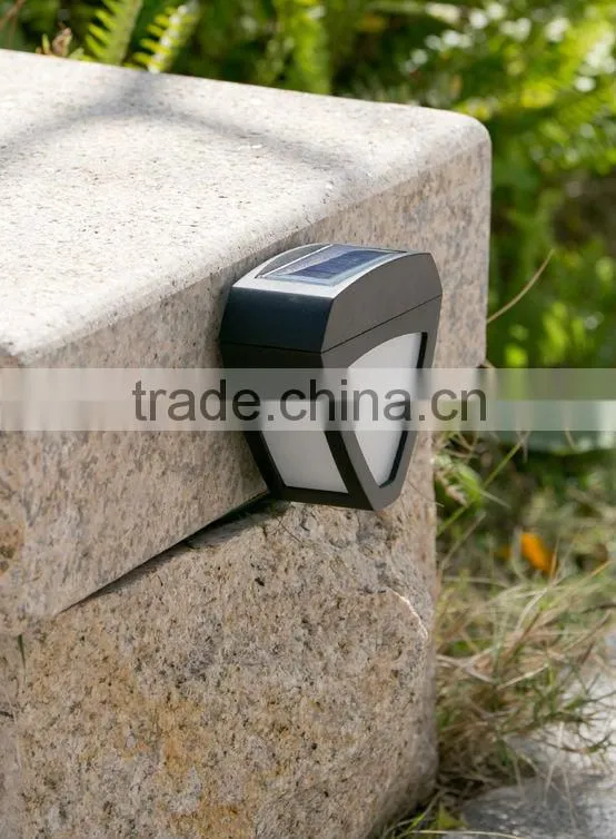 2 LED solar wall light wall mounted outdoor solar lights