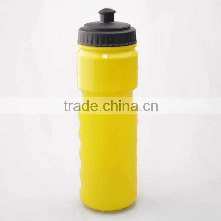 high quality yellow squeeze PE clear plastic drinking water bottles for travel
