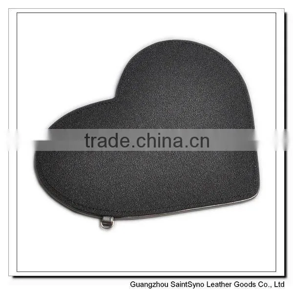 002 PU leather heart-shaped mousepad