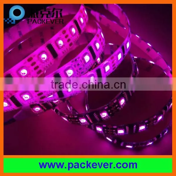 Epistar chip 2 year warranty IP65 black/white PCB 60 led/m lpd8806 led strip