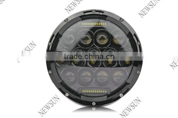 7'' 75W High Low Beam Driving Light DRL Front Light 7inch LED Headlight for Jeep Wrangler