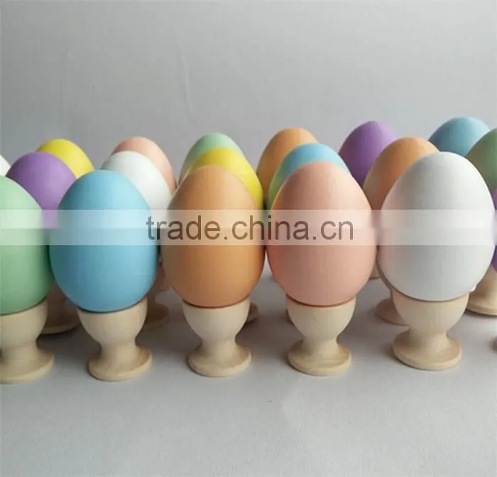 Customized DIY wooden egg,smooth solid wooden toy egg