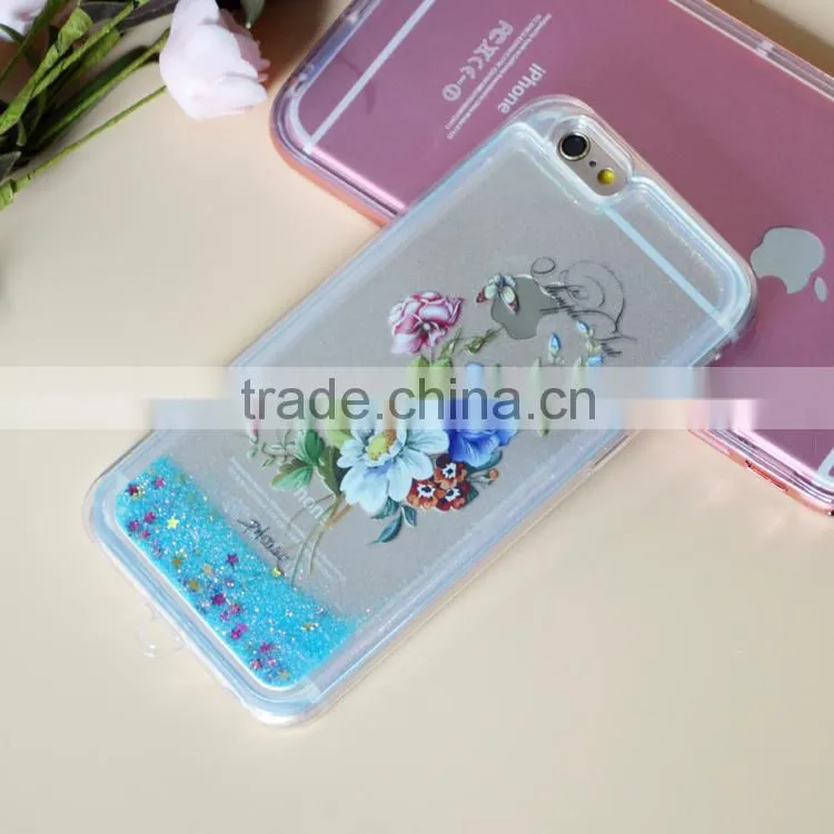 2016 hot selling liquid glitter case for iPhone6
