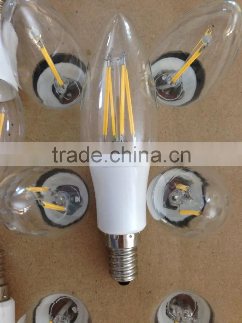 New LED tungste New LED tungste tungste led filament candle 4w 2w candle filament 110v 220v