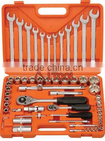2015 new item 61pcs professional 1/2&1/4 socket wrench tool set kit hand tool set