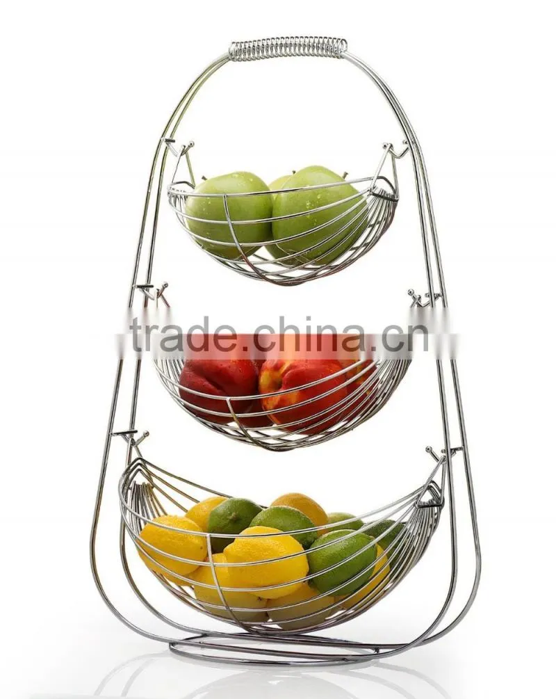 3-Tier Round Iron Hanging Basket