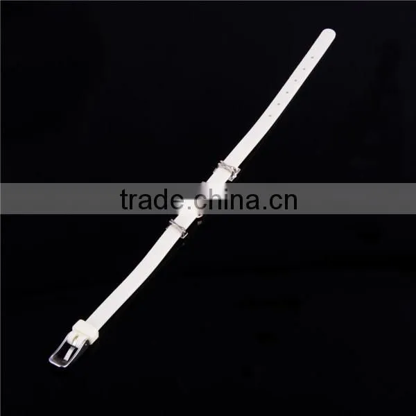 2016 Thin White Love Shape Daily Wear Silicone Bracelet