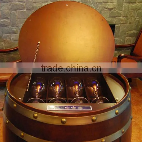 Semiconductor Electric Refrigerator Wine Cooler Wood Barrel Cooler Fridge for Wines and Beers