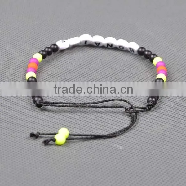 2014 new bracelets fashion cheap wholesale plastic beads bracelets