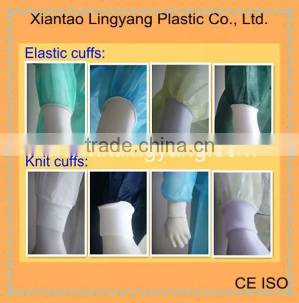 disposable blue polypropylene lab coat