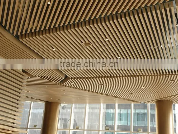 Metal Baffle Ceiling U Strip Ceiling Aluminium Tube Line Ceiling