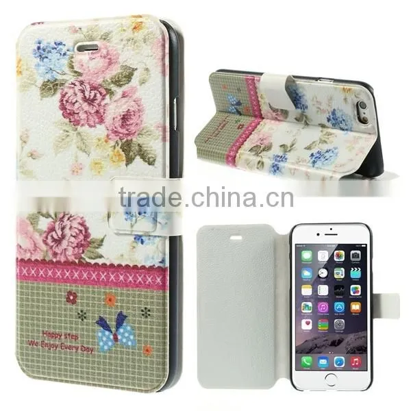new arrival leather case for iphone6 Wallet Card Holder PU Leather Flip Case Cover For iPhone 6