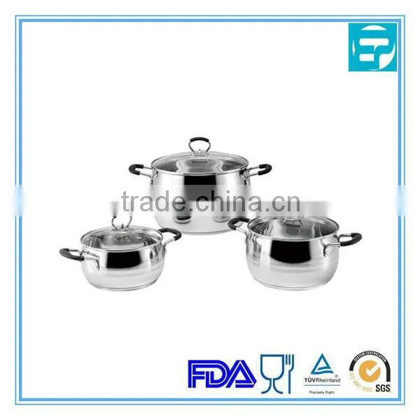 6Pcs Stainless Steel silicone cooking pot