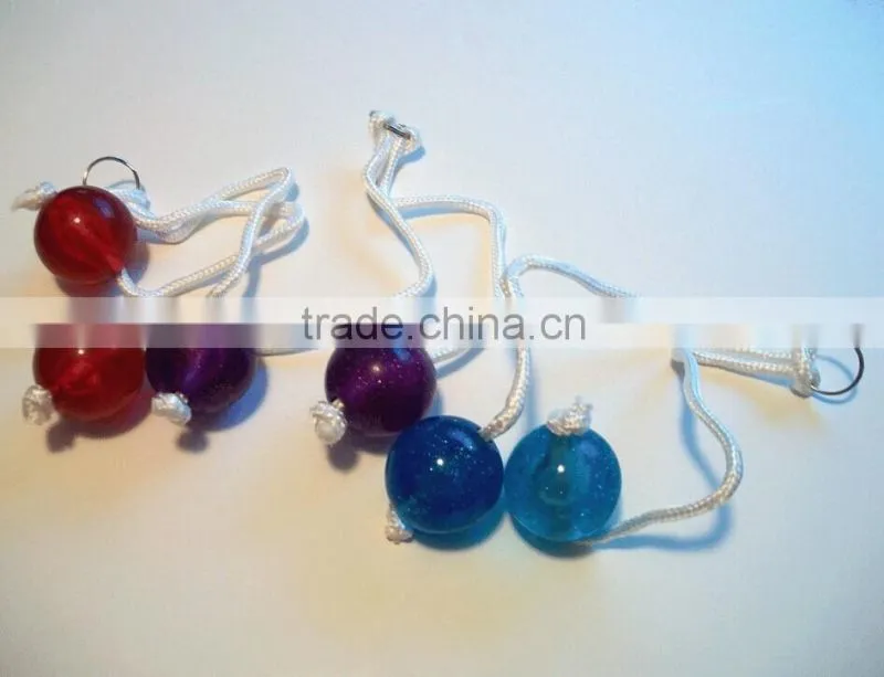 wholesale novelty gift toy light clacker ball with handle