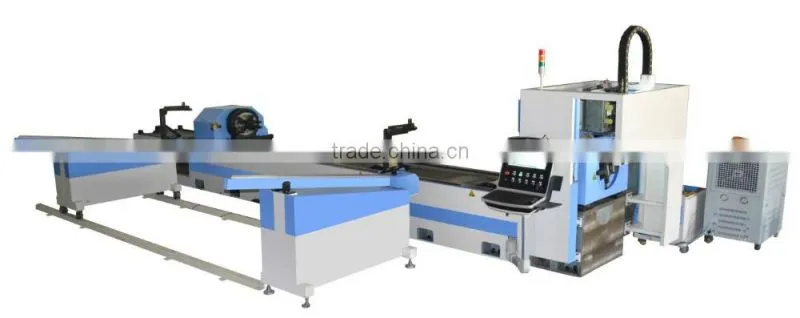 cnc steel/metal pipe laser cutter machine automatic feeding and unloading