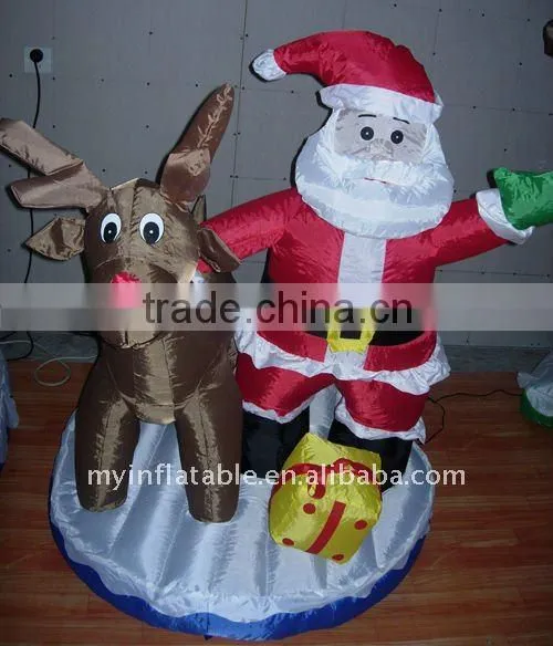 inflatable outdoor santa in polar bear