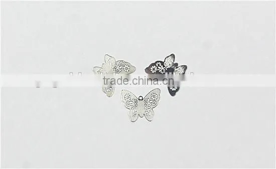Rhodium Plated Cooper Butterfly(50pcs/bag)