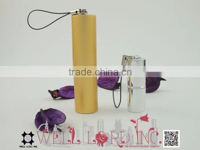 Fashion shining silver empty lipstick container for journey