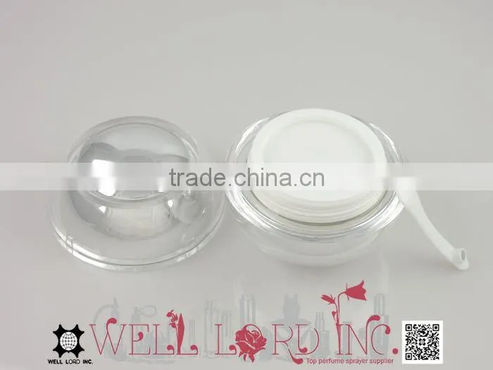 Fancy 15ml magnate mini spoon silver plastic ball jar