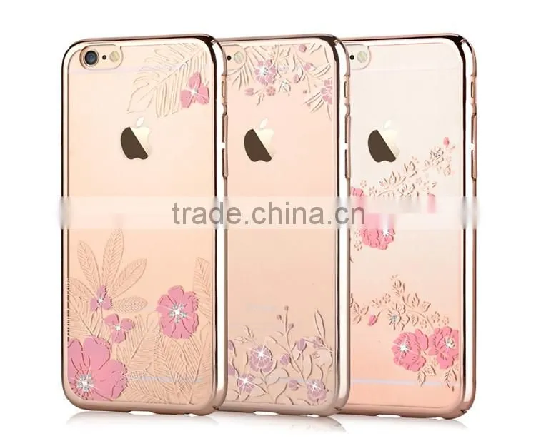 Luxury Mobile Phone Accessories Vouni Crystal PC Case for iPhone 6/6s Back Cover Shell