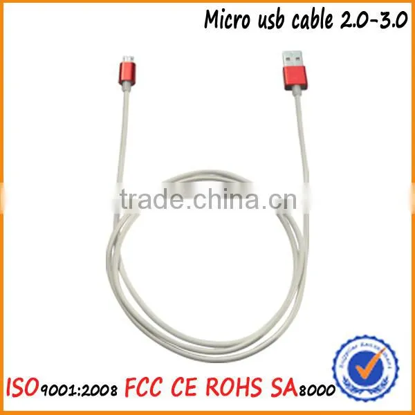 Aluminum foil shiled OD4.0 Custom logo high speed 2.0 micro usb cable