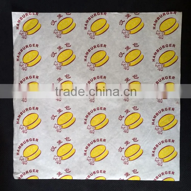 FDA food grade custom printed wax coated paper