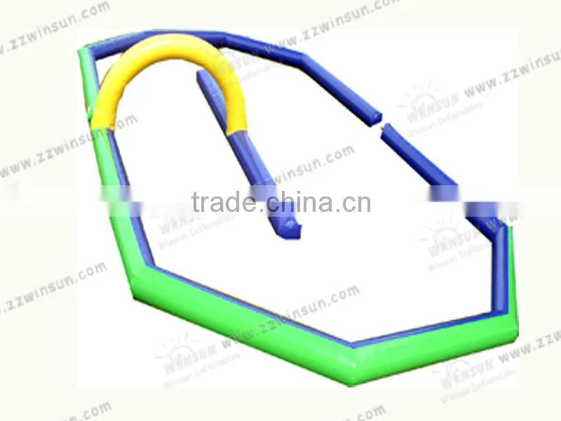 Outdoor custom logo inflatable race track, inflatable go kart track
