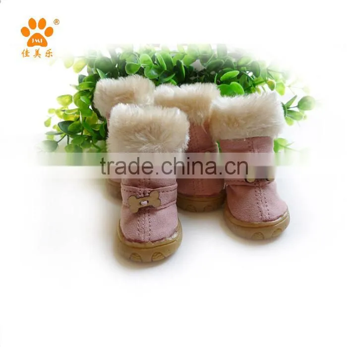 JML New destyle PU leather boot pink/brown outdoor dog winter shoe