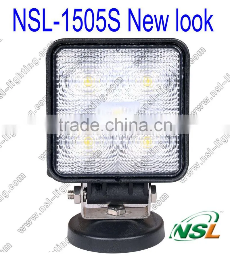 2015 New Design 12v 15w 10v-32v High lumen Epister led work lamp,15w led tractor work lights,factory offroad led truck light