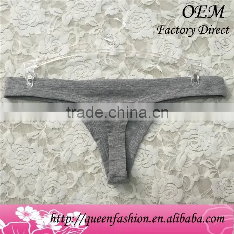 Light pure color Good quality Thong Anti-Static Good quality woman underwear camouflage T-back