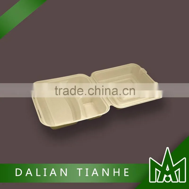 High quality clamshell foam comparment lunch plate
