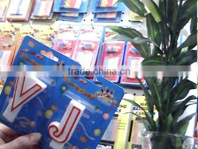 Wholesale A-Z Outline Alphabet Candle, available in A B C D E F G ...Y , 26 letter candle Kids Birthday Partyware Party Supplies