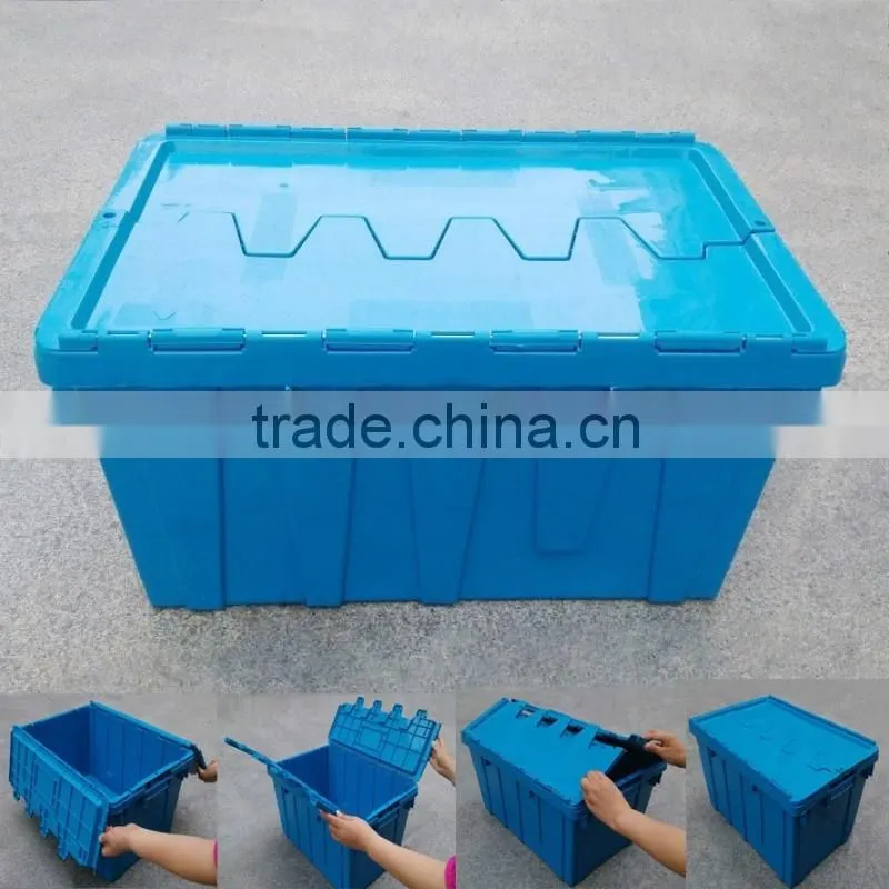 Customized Stackable Plastic Logistic Turnover Box with Lid