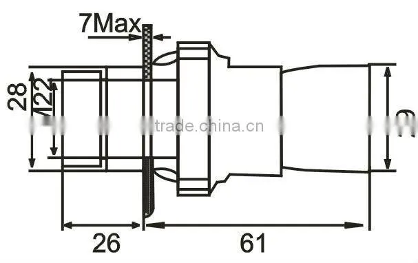 flat waterproof electrical push button switch with LED ,silver contact grade A LA167-B2-BW