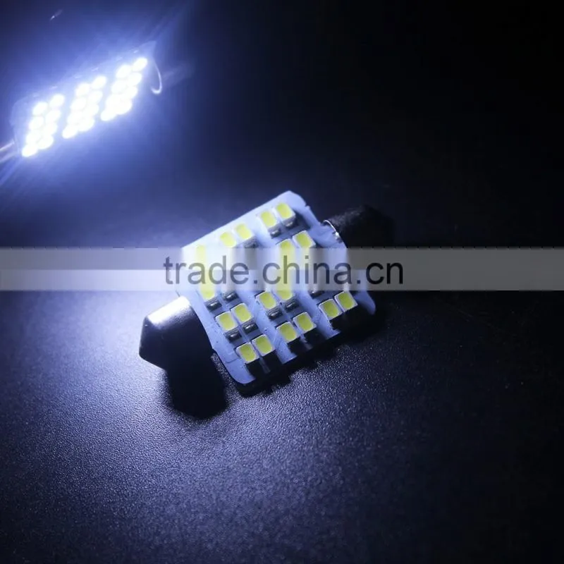 Hot 12v led bulb 1206 24smd auto led light 39mm festoon car roof led lights