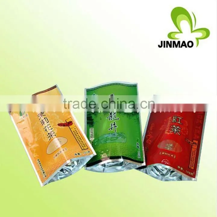 High quality zipper standing pouches for tea