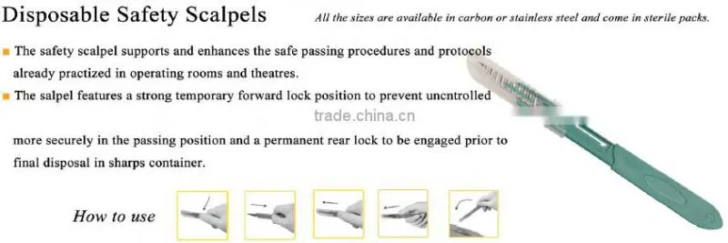 surgical scalpel manufacturers/disposable medical surgical scalpel